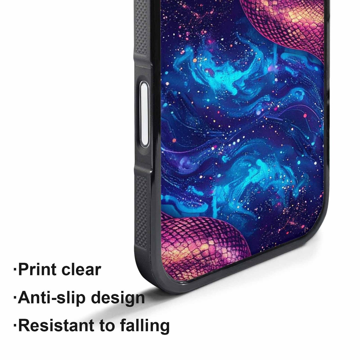 iPhone 17 Pro Case — Snake Print Galaxy Seamless Pattern Animal, Custom Art Phone Cover