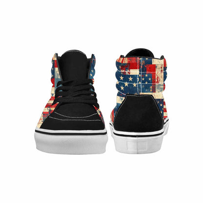 WOMEN'S American Flag Stars High Top Canvas Aesthetic Custom Sneakers