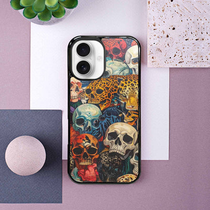 iPhone 16 Case — Skulls Animal Printskulls Patt, Customized Protective Case