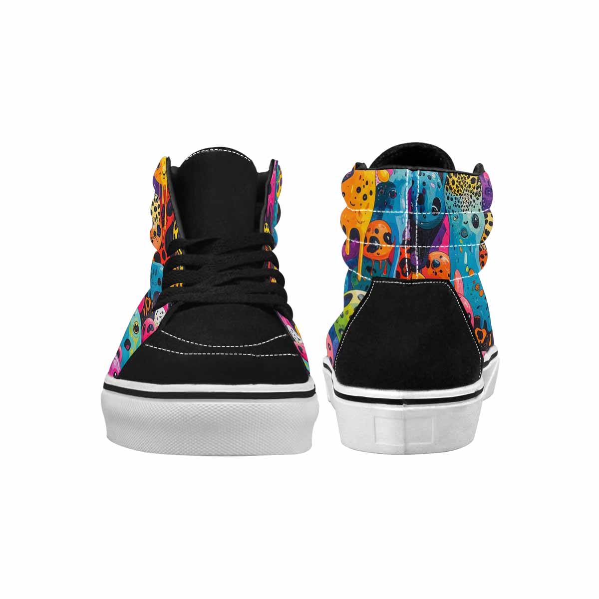 MEN'S Melting Aliens High Top Canvas Neon Fantasy Shoes