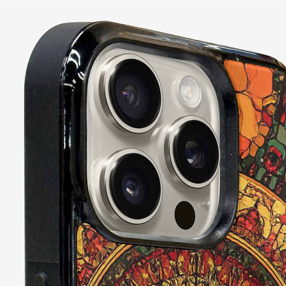 iPhone 16 Pro Case — Mandala Lions Art Seamless Pattern Vibrant, Custom Print Case Cover