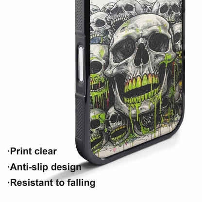 iPhone 17 Pro Max Case — Rainbow From Skull\'s Mouth Gothic Skulls, Custom Print Case Cover