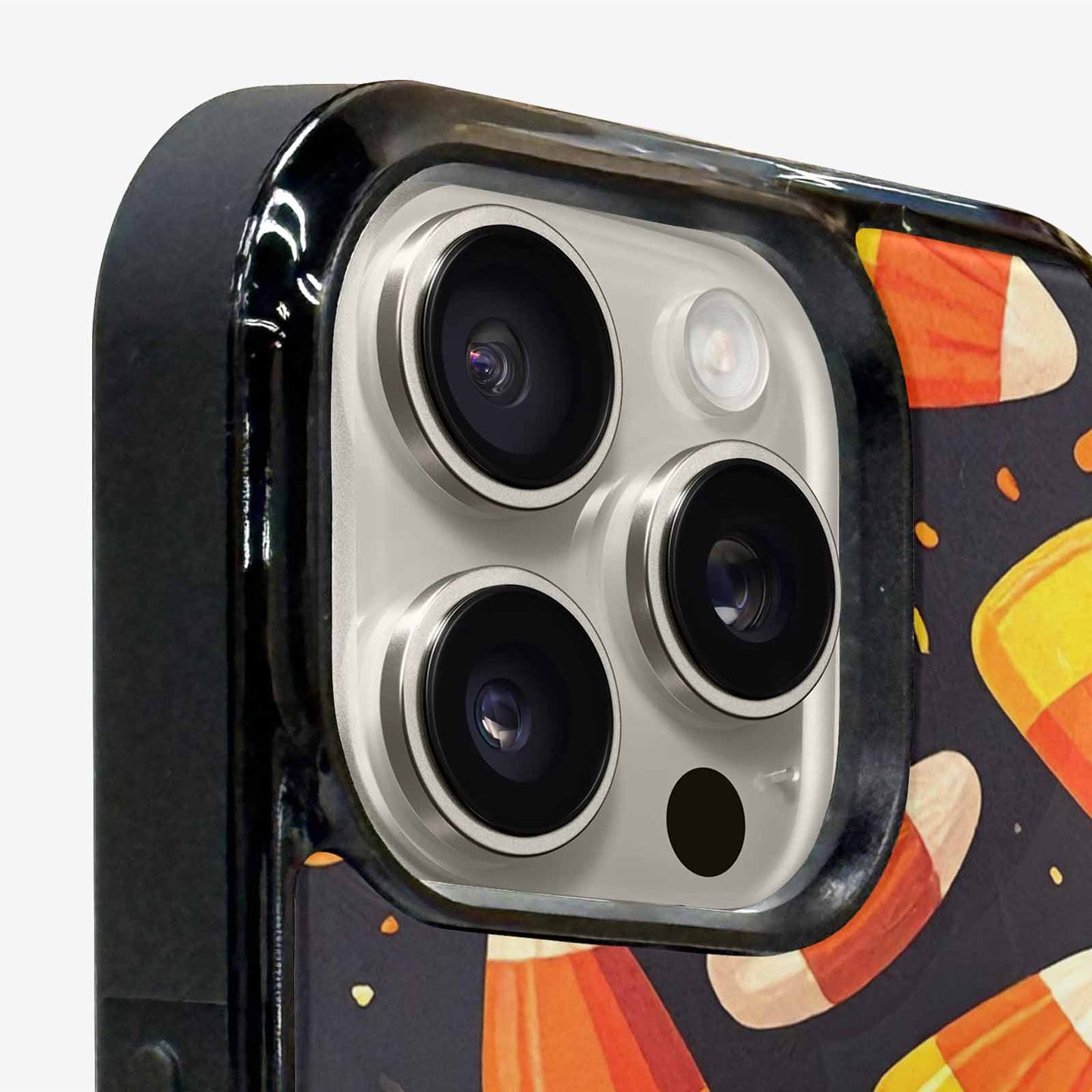 iPhone 16 Pro Max Case — Halloween Candy Corn, Custom Art Phone Cover