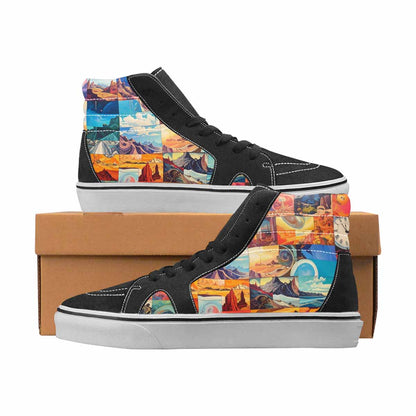 WOMEN'S Surrealist Full Color High Top Canvas Artist-designed Cottagecore All Over Print Shoes
