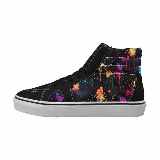 MEN'S Paint Splatter High Top Canvas Y2K Sneakers