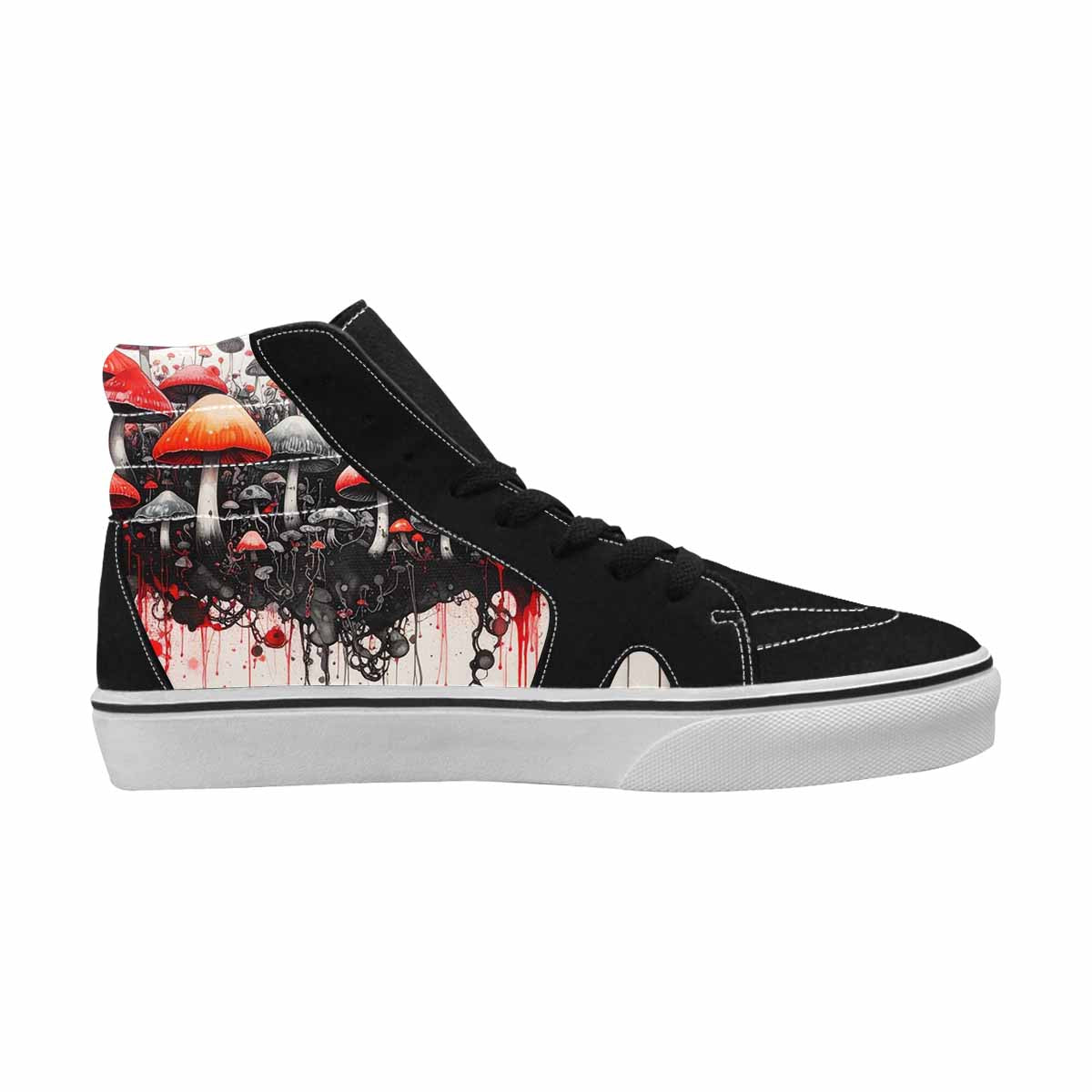 MEN'S Rainbow Drip Mushrooms High Top Canvas Dark Academia Sneakers