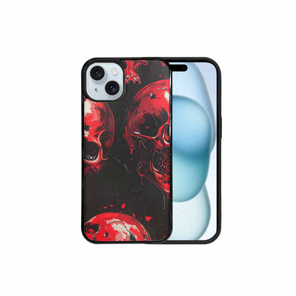 iPhone 15 Plus Case — 1000\'s Of Skulls Overlapping Eachother Everywhere, Customized Protective Case
