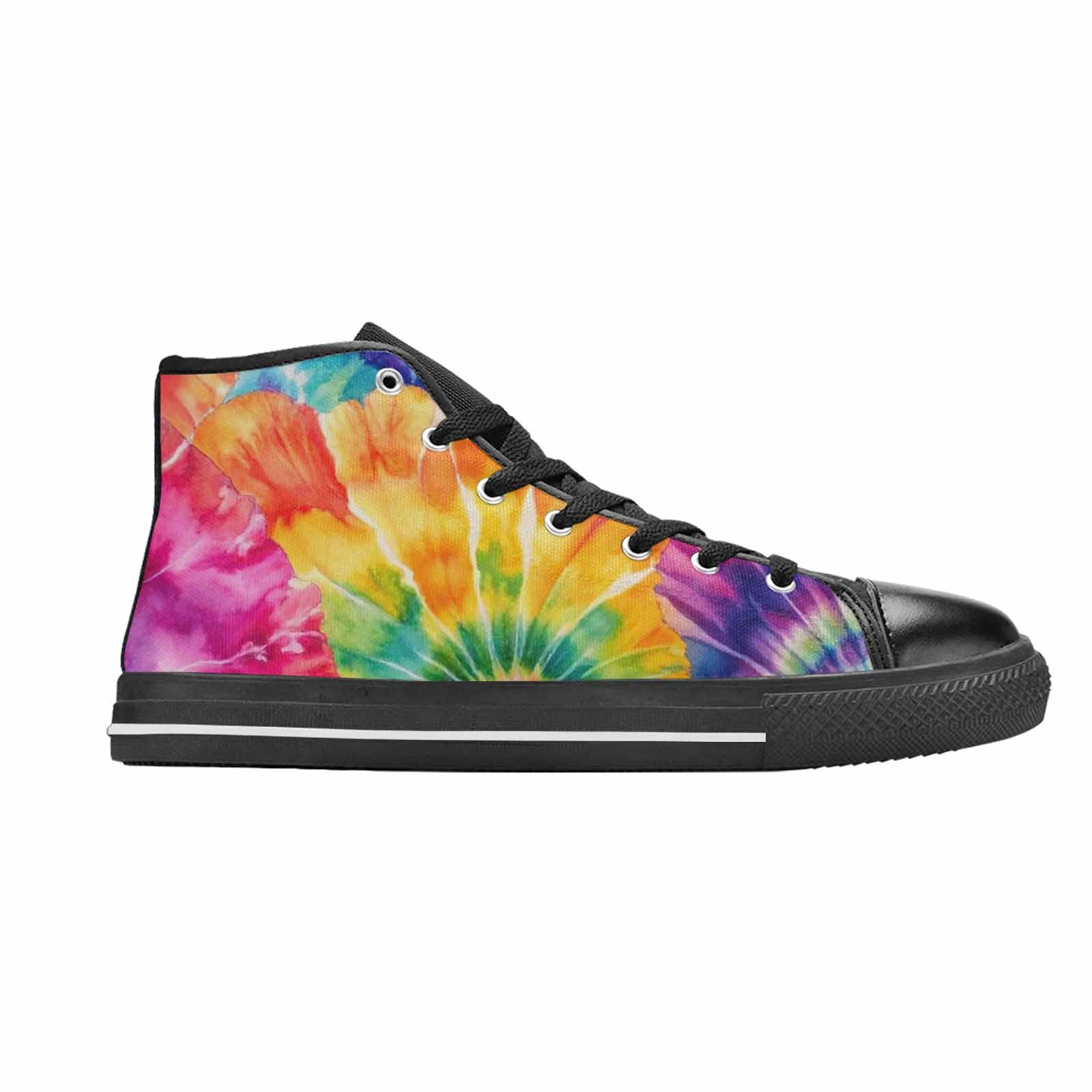MEN'S Tie Dye Swirl High Top Canvas Aesthetic Shoes