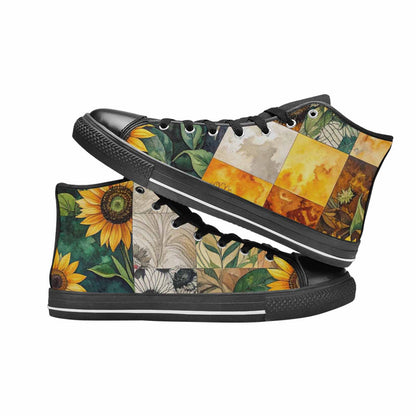 MEN'S Sunflower High Top Canvas Vivid Custom Shoes