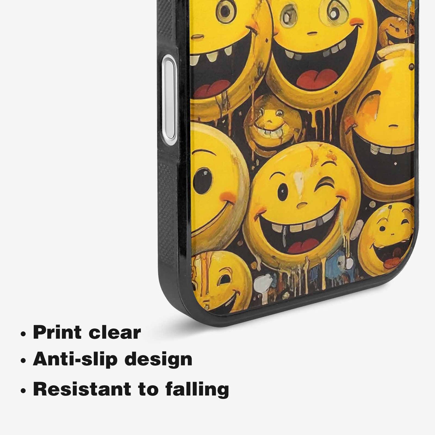 iPhone 16 Case — Melting Moon Smiley Red Splatt Nsg, Custom Designed Case Cover