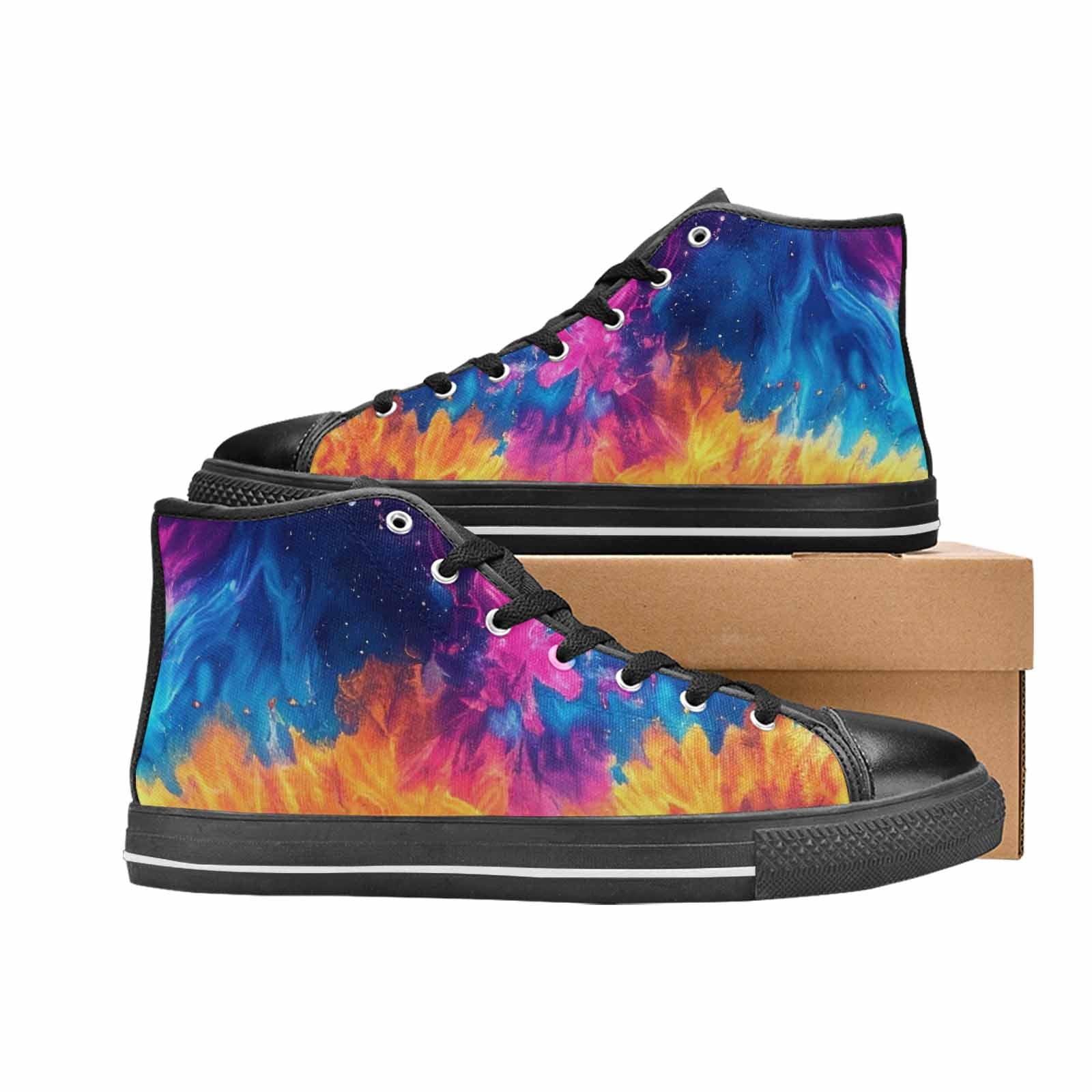 MEN'S Tie Dye Galaxy High Top Canvas Dreamcore Shoes