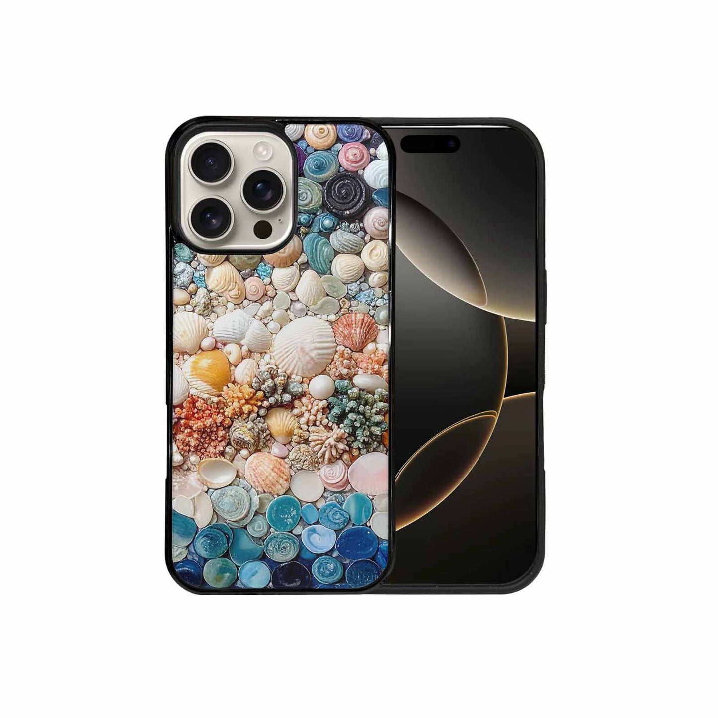 iPhone 16 Pro Max Case — Seashell Collage Seashell Collage Pattern Hundreds, Unique Phone Case Design