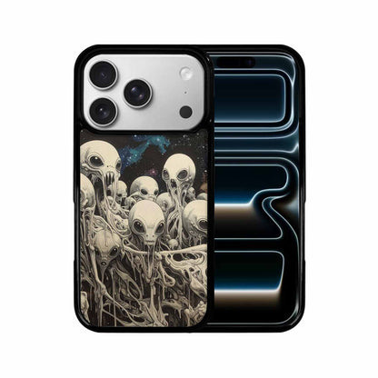 iPhone 17 Pro Case — Melting Aliens Pattern Hundreds Of Alien, Custom Phone Case