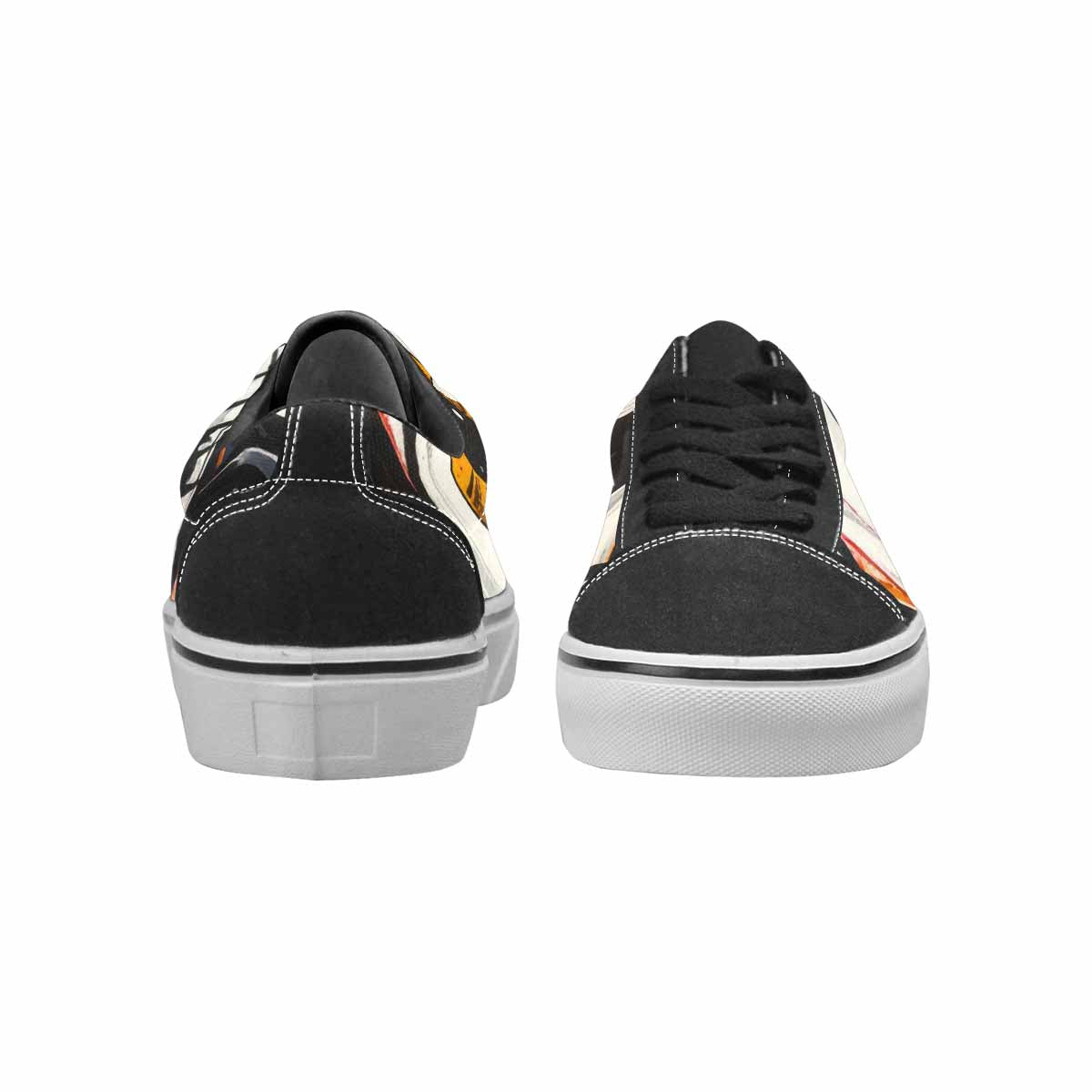 WOMEN'S Googly Cartoon Eyeballs Canvas Lace-Up Grunge Custom Sneakers