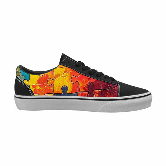 WOMEN'S Autism Puzzle Pieces Lace-Up Canvas Dreamcore Custom Shoes