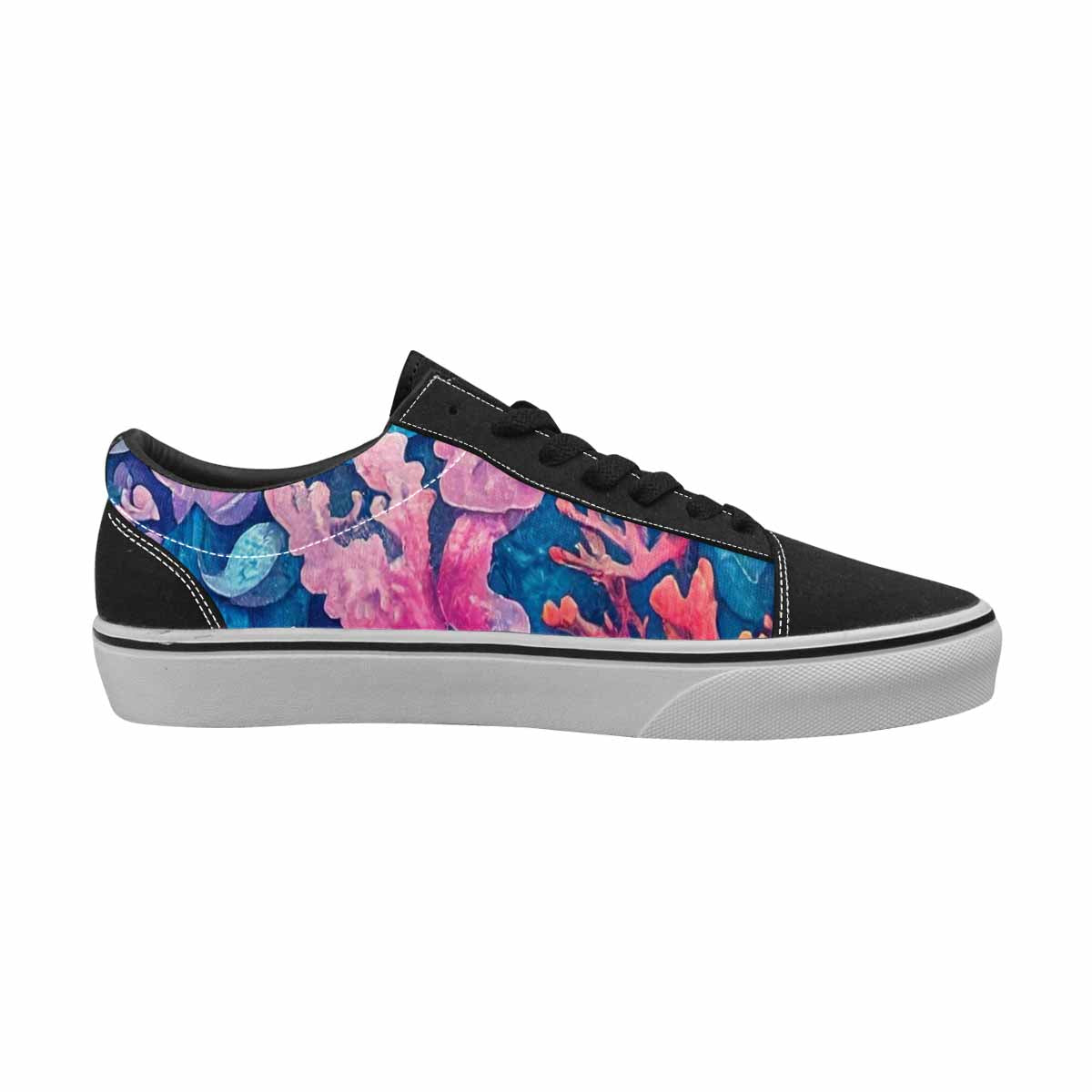 WOMEN'S Fish Scale Coral Canvas Lace-Up Wallpaper Art Shoes