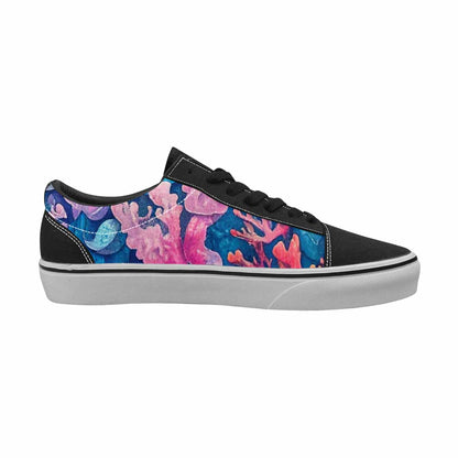 WOMEN'S Fish Scale Coral Canvas Lace-Up Wallpaper Art Shoes