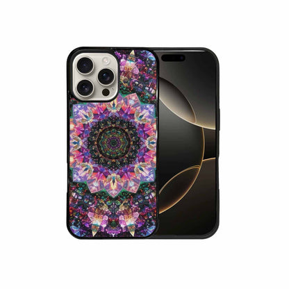 iPhone 16 Pro Max Case — Crystal Mandala Art Seamless Pattern Vibrant, Custom Made Phone Cover