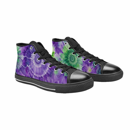 MEN'S Tie Dye - High Top Canvas Aesthetic Custom Sneakers