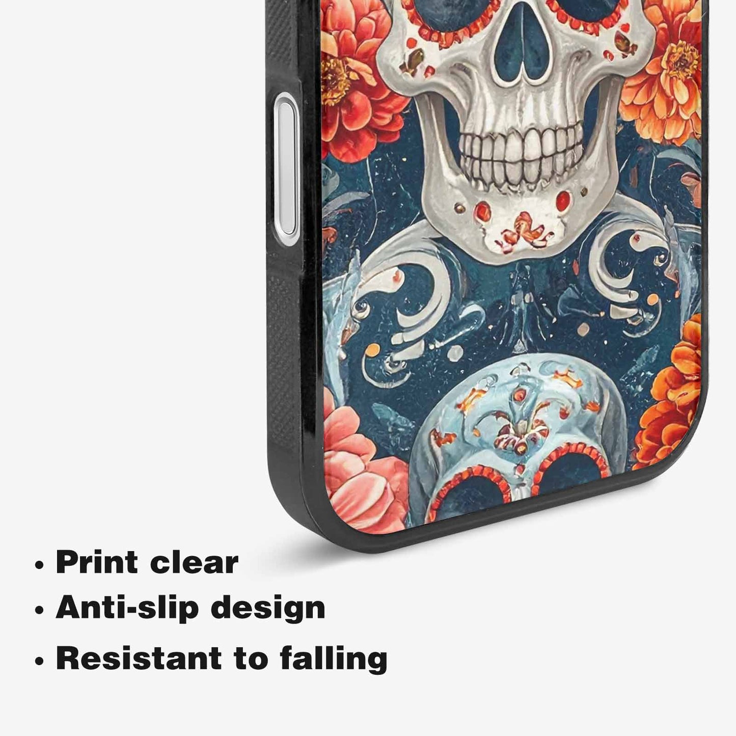 iPhone 16 Case — Marble Skull Custom, Personalized Phone Case