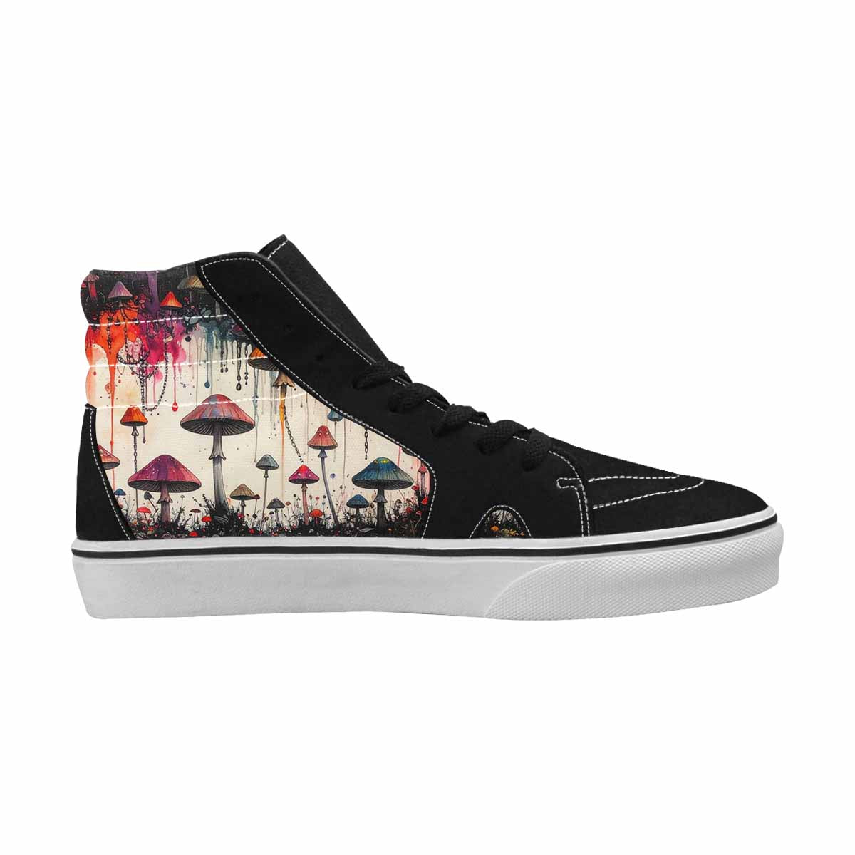 MEN'S Rainbow Drip Mushrooms High Top Canvas Dreamcore Shoes