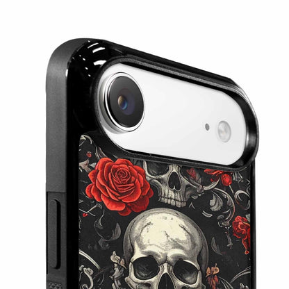 iPhone 17 Air Case — Skulls Roses Fine Line Gothic Skulls, Custom Art Phone Cover