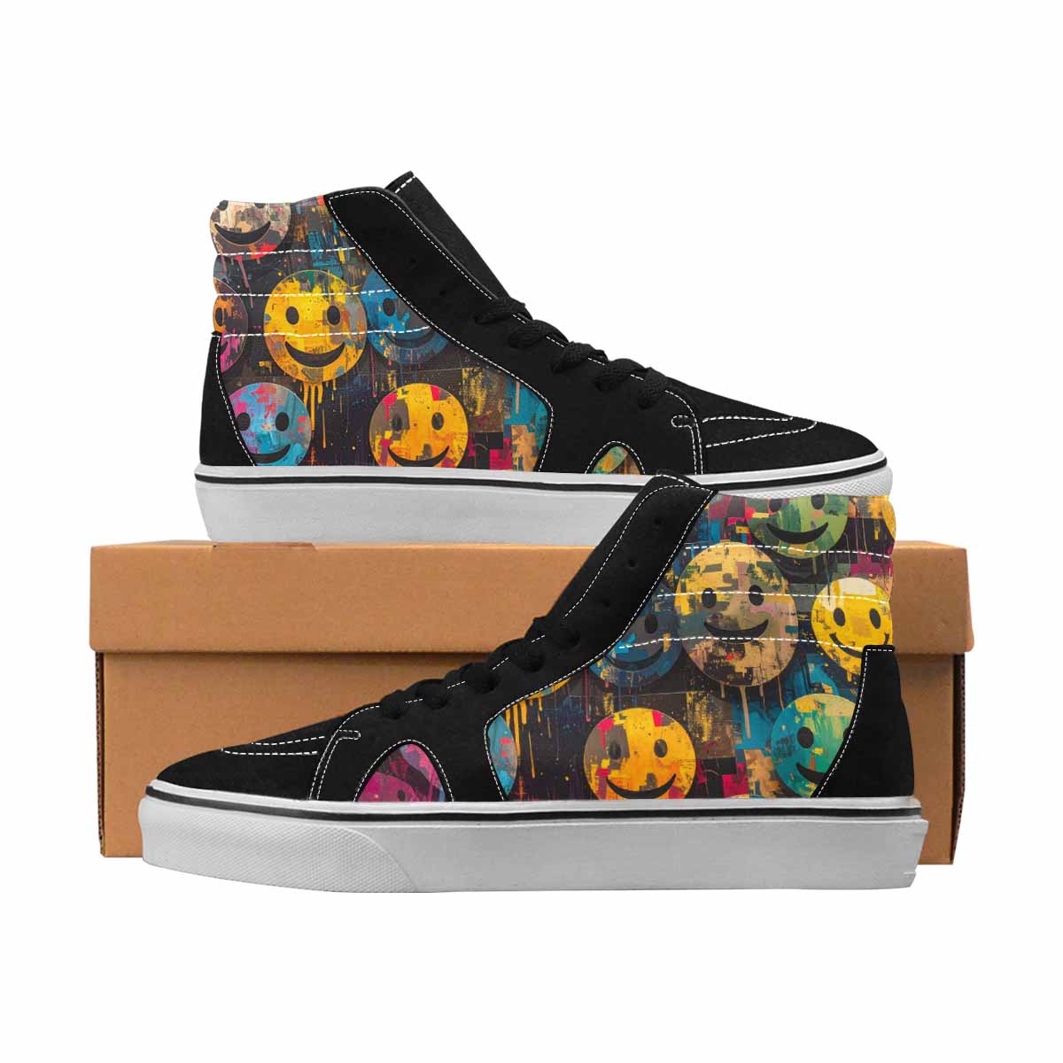MEN'S Camo High Top Canvas Wearable Art Wallpaper Art Custom Canvas Shoes