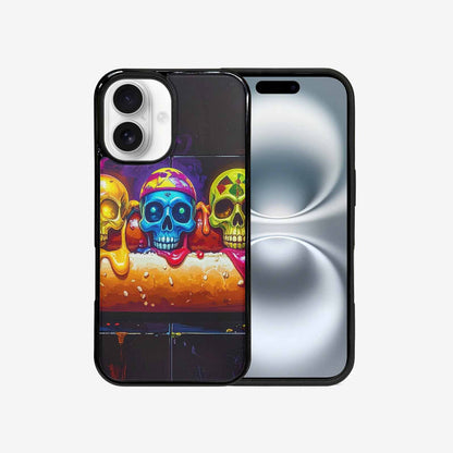 iPhone 16 Case — Toxic Skeleton Hot Dog Eye Small, Custom Print Case Cover
