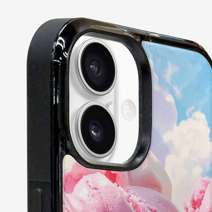 iPhone 16 Case — Collage Of Overlapping Waffle Cone Icecream, Customized Protective Case