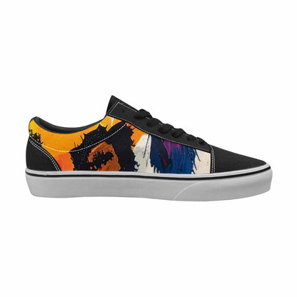 WOMEN'S Full Color Vibrant Animal Lace-Up Canvas Kaleidoscope Sneakers