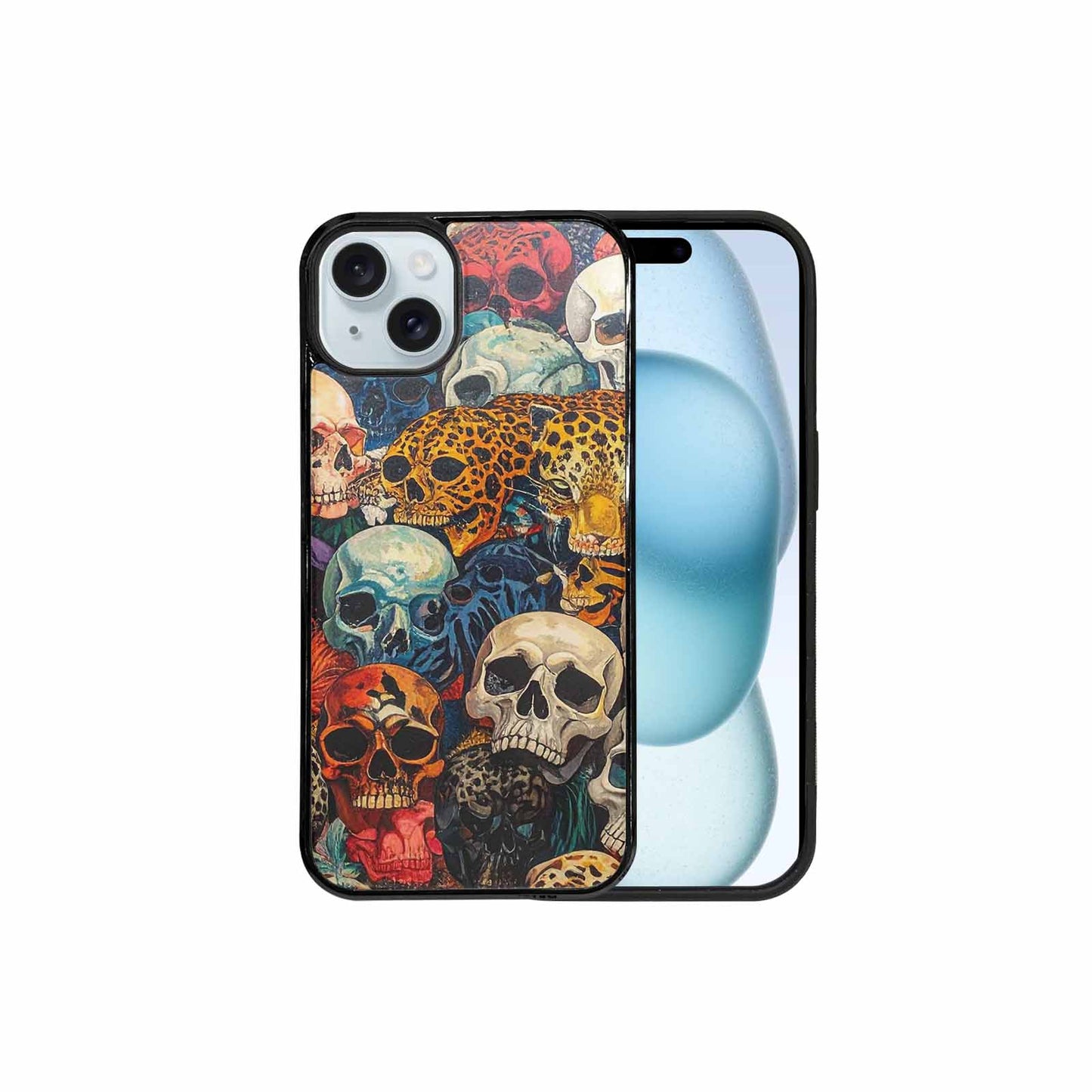 iPhone 15 Plus Case — Skulls Animal Printskulls Patt, Custom Made Phone Cover