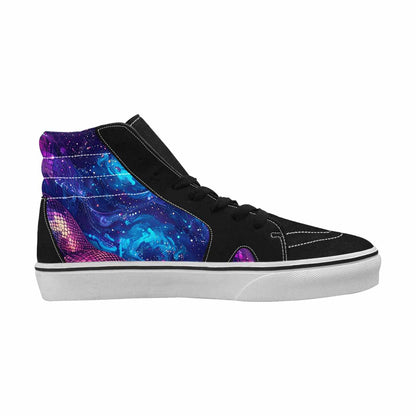 WOMEN'S Galaxy Snake Print High Top Canvas Grunge Custom Shoes