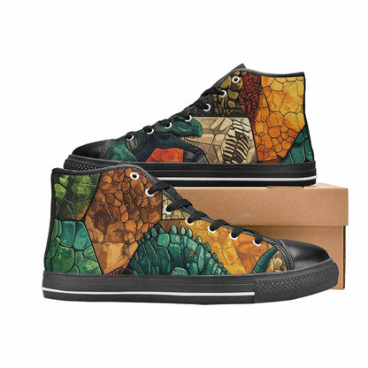 WOMEN'S Dinosaur Silhouette High Top Canvas Dreamcore Sneakers