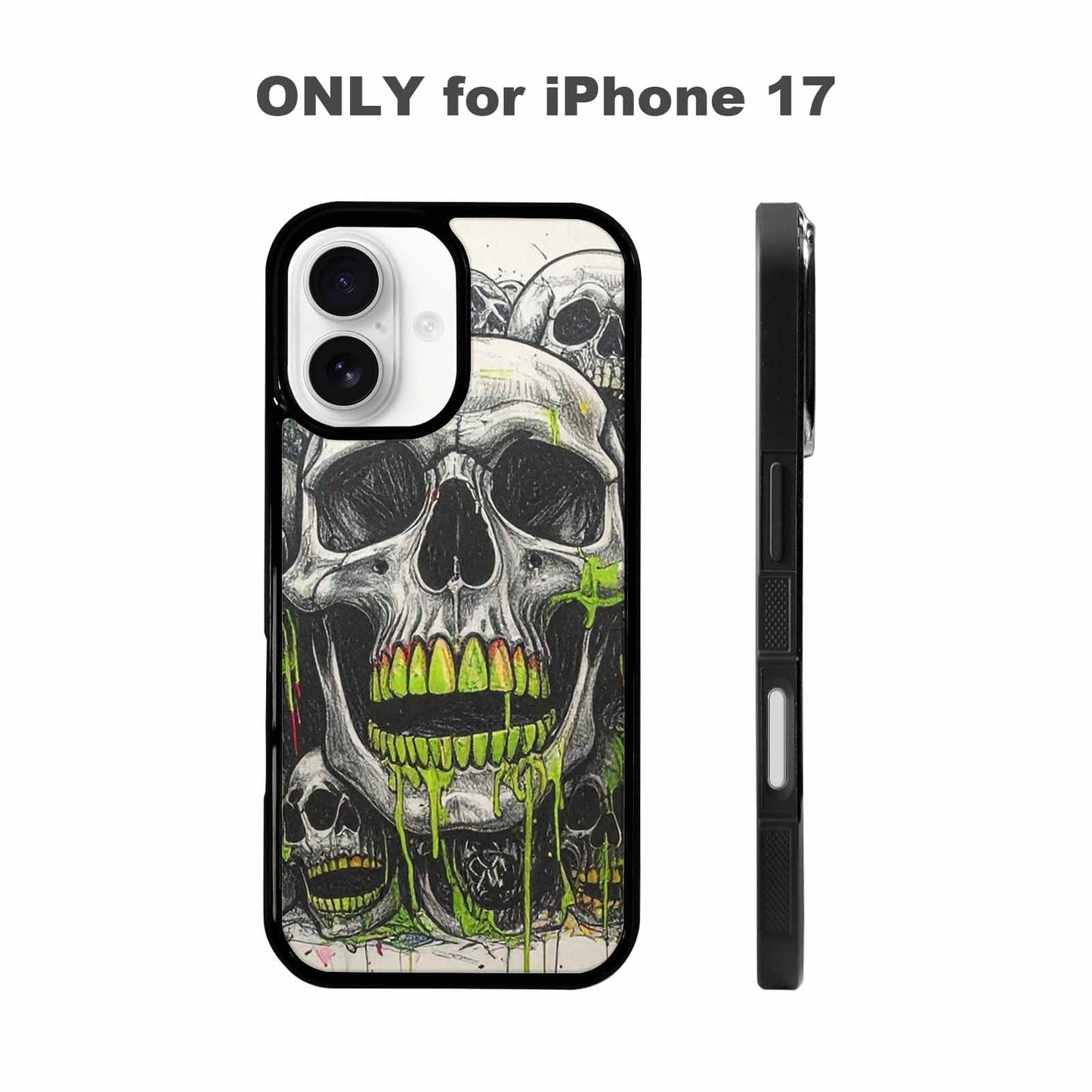iPhone 17 Case — Rainbow From Skull\'s Mouth Gothic Skulls, Custom Print Case Cover