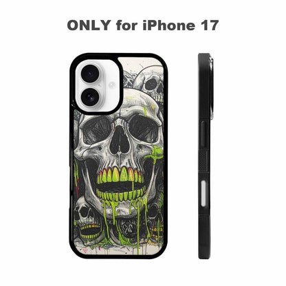 iPhone 17 Case — Rainbow From Skull\'s Mouth Gothic Skulls, Custom Print Case Cover