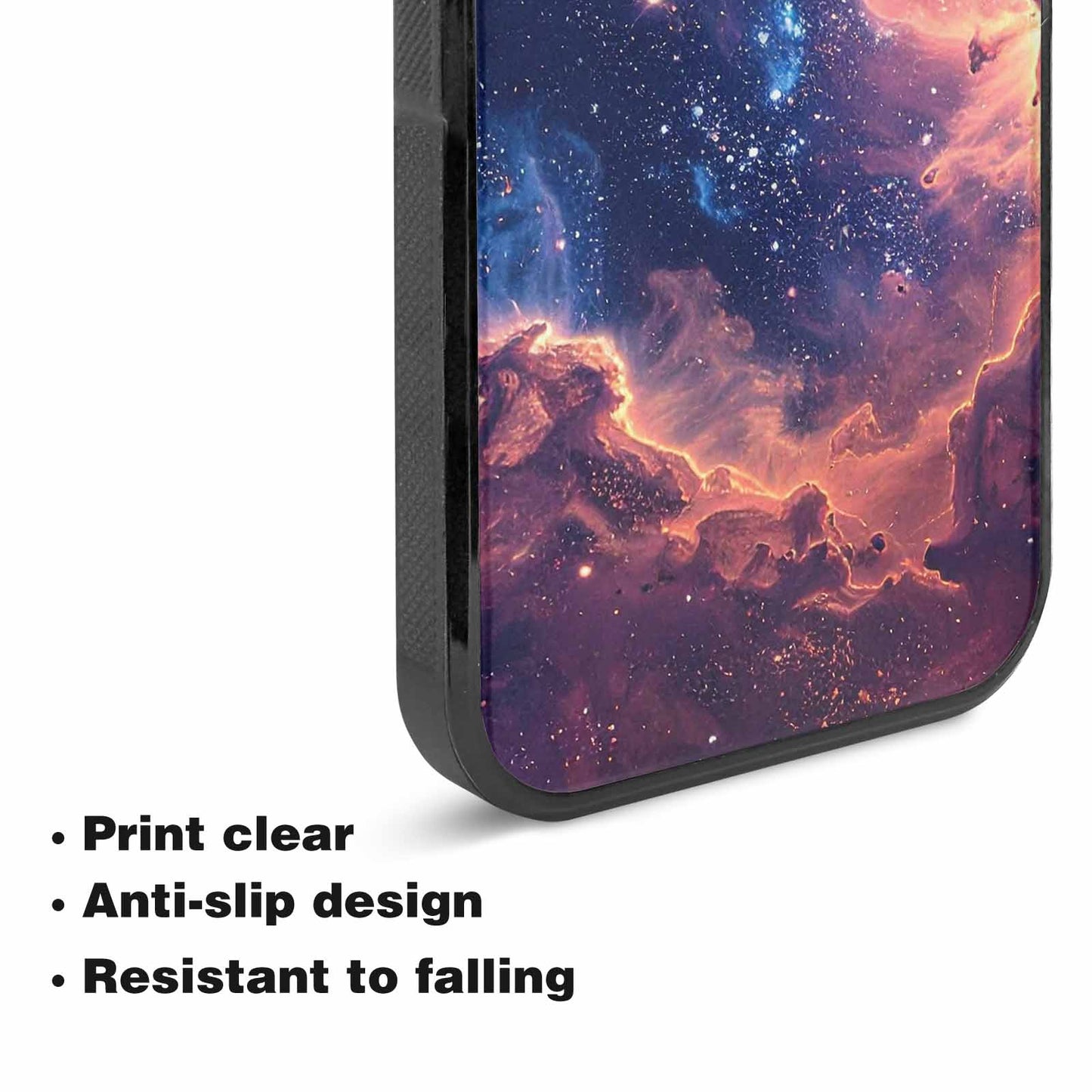 iPhone 15 Plus Case — Nebula Texture With Dense Star Cluster, Custom Made Phone Cover