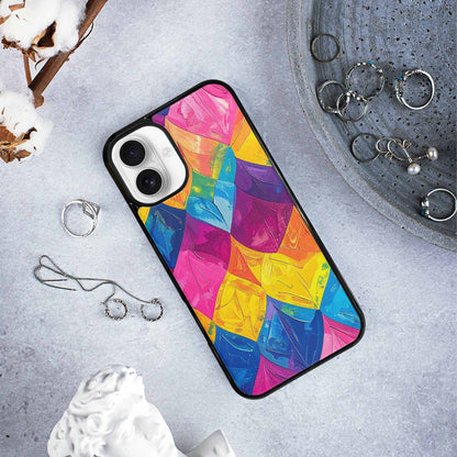 iPhone 16 Plus Case — Pansexual Flag Color Theme Small Rainbow, Unique Phone Case Design