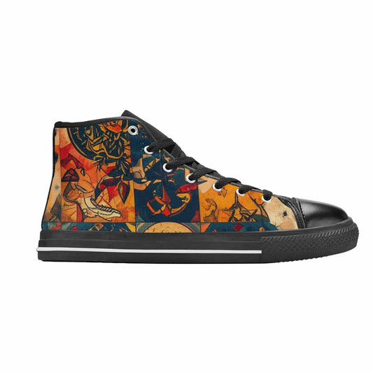 WOMEN'S Old School Tattoo High Top Canvas Aesthetic Custom Sneakers