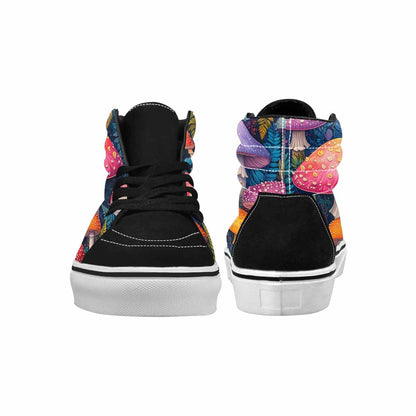 MEN'S Mushrooms  Botanical Mushrooms High Top Canvas Surreal Custom Shoes