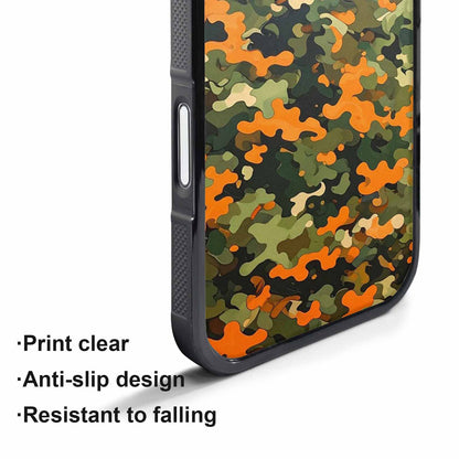 iPhone 17 Pro Case — Small Military Camouflage Blotch Pattern Camo, Unique Phone Case Design