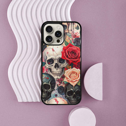 iPhone 16 Pro Max Case — Skulls And Roses Skulls And Roses, Custom Art Phone Cover