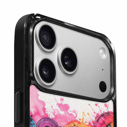 iPhone 17 Pro Case — Tie Dye Swirls Black Pink Tie, Custom Print Case Cover