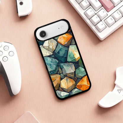 iPhone 17 Air Case — Glossy Reptile Crystal Shard Original Art, Custom Print Case Cover