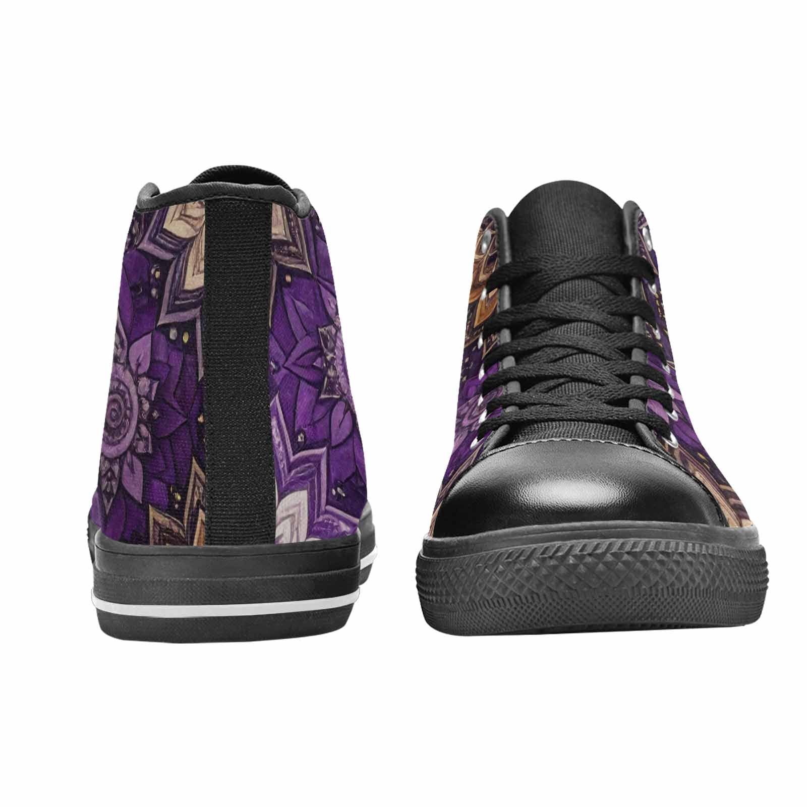 WOMEN'S Mandala High Top Canvas Wallpaper Art Custom Sneakers