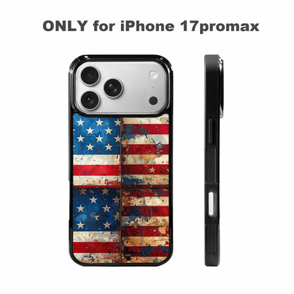 iPhone 17 Pro Max Case — Small American Flag Stars Galaxy Space, Custom Made Phone Cover