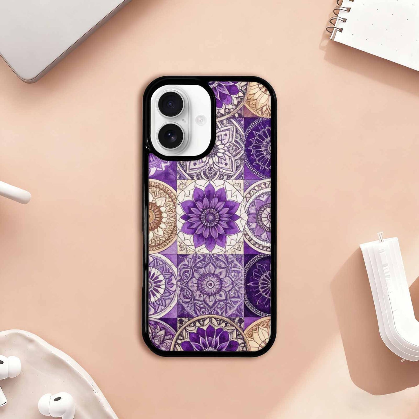iPhone 17 Case — Small Mandala Pattern, Randomly Floral, Original Design Phone Case