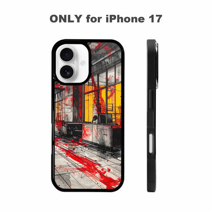 iPhone 17 Case — Black &amp; Red Ink Galaxy Space, Custom Print Case Cover