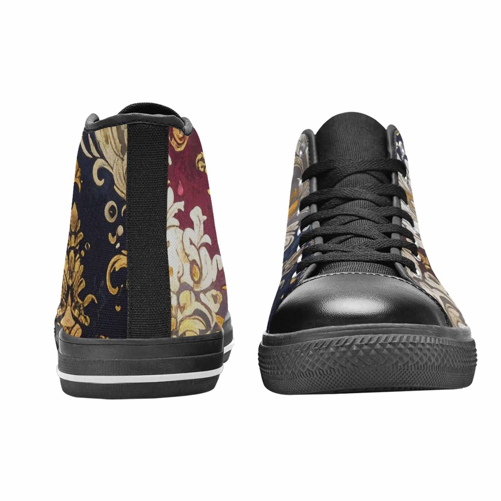 WOMEN'S Damask Ornamental Wallpaper High Top Canvas Aesthetic Shoes