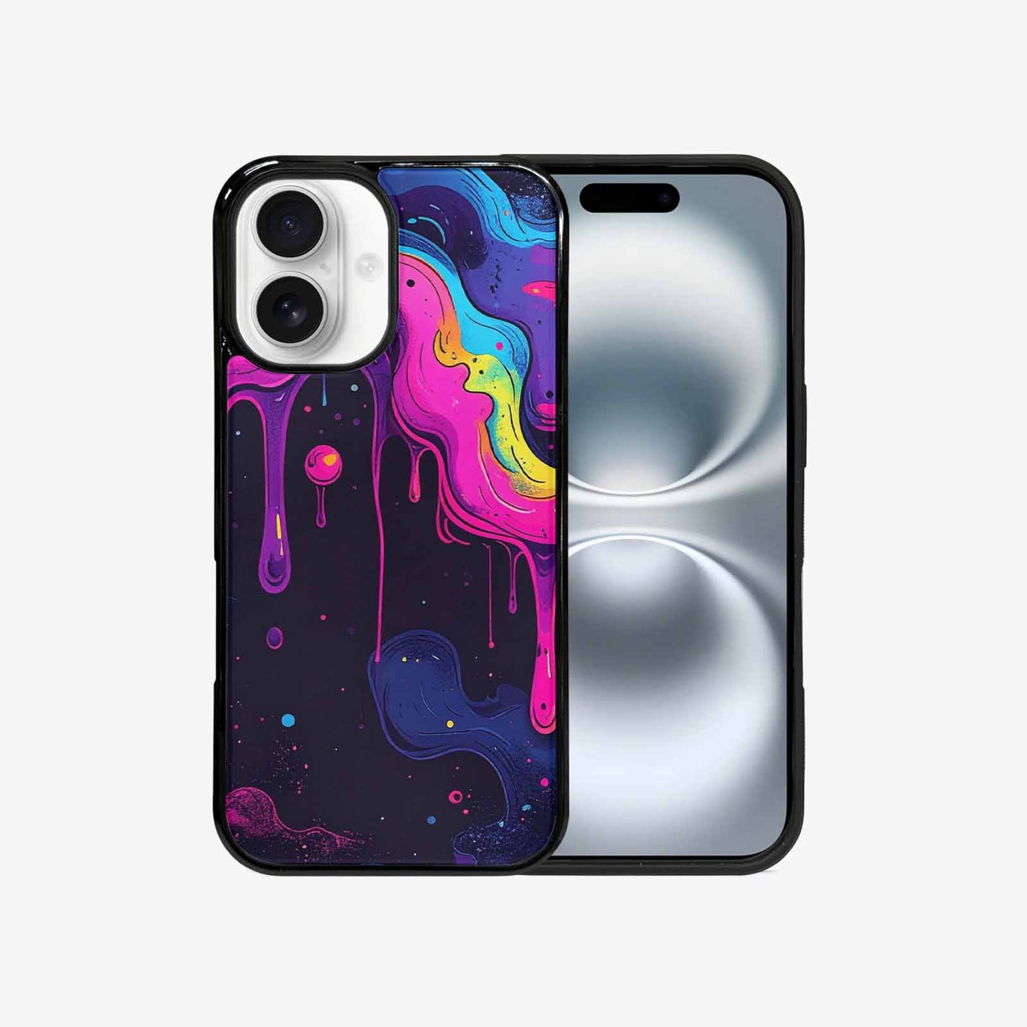 iPhone 16 Case — Rick And Morty Style Art Dripping, Custom Phone Case