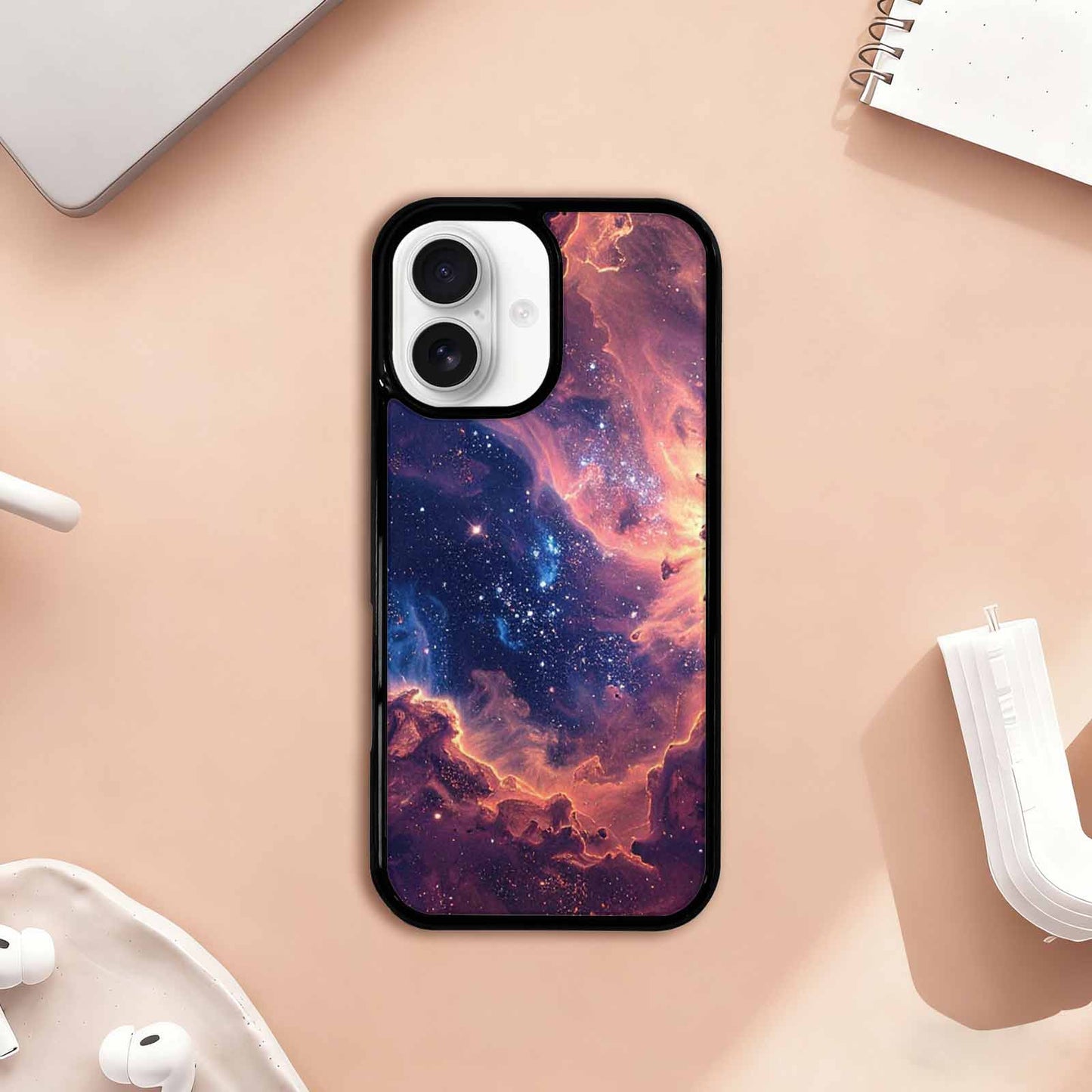 iPhone 17 Case — Nebula Texture With Dense Galaxy Space, Personalized Phone Case